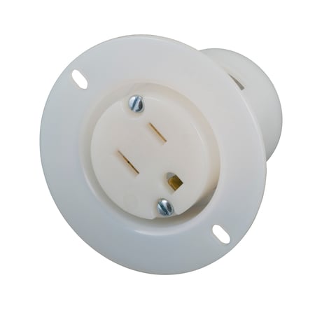 Marinco 5279 Marinco 15A 125V 2P 3W Flanged Outlet 5279